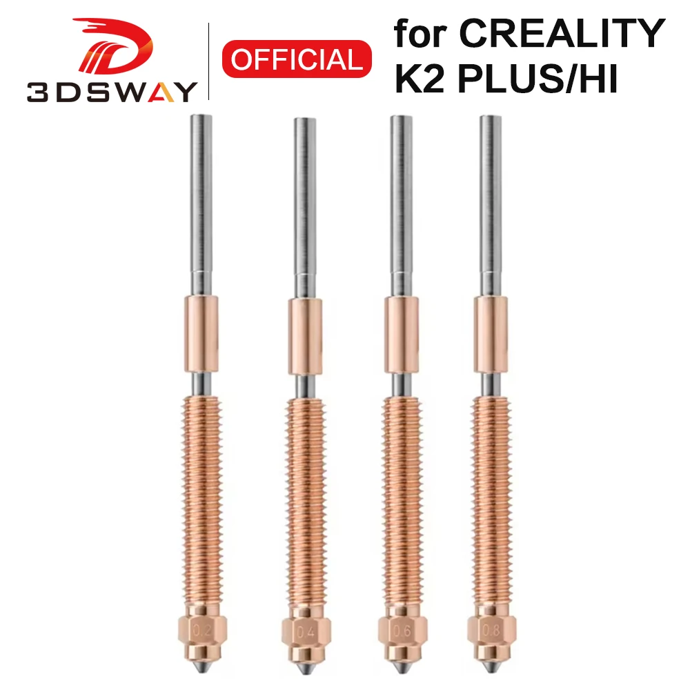 

For Creality K2 Plus/Hi Combo Nozzles Quick-Swap Nozzle Kit Hardened steel All-metal Design Creality Hi Combo K2Plus 0.4/0.6/0.8