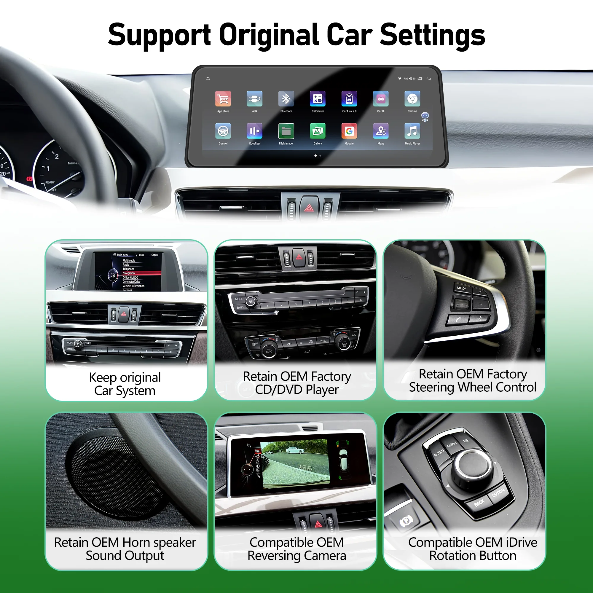 Suitable for BMW X1 E84/F48 2009-2018 Multimedia Car Play with GPS Navigation Touch Screen Wireless Carplay Android Integration