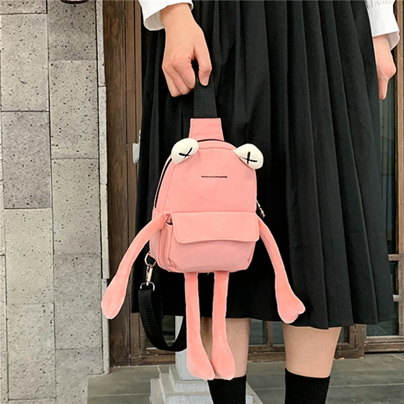 New Personality Girl Small Bag Tide Cartoon Cute Frog Casual Messenger Bag Chest Unisex Shoulder Crossbody Women Bags Wholesale