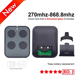 Multifrequency 280-868MHz Garage Door Remote Control Universal Gate 433mhz Opener Duplicator for Fixed Rolling Code Transmitter