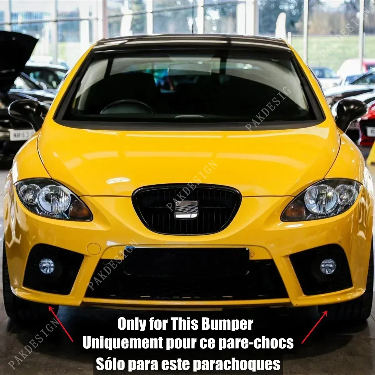 Front Splitter Bumper Lip for Seat Leon Mk2 Cupra FR Pre-Facelift 2005-2009 Spoiler Body Kit Tuning Bumper Blade Accessories