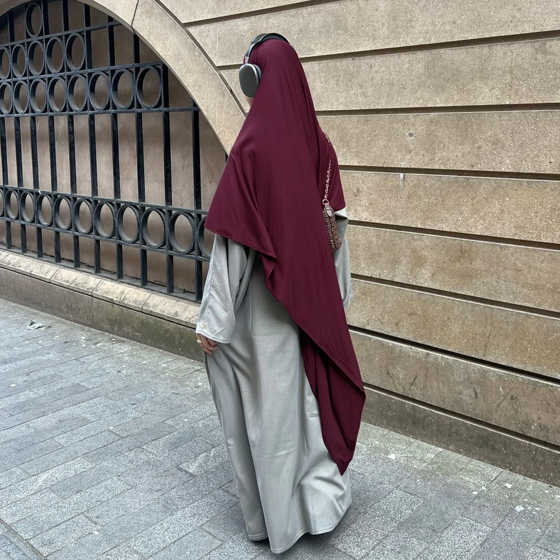 

Prayer Garment Muslim Women Abaya Overhead Hijab Long Veil Khimar Eid Ramadan Headscarf Turkey Arabic Islamic Headdress Clothing
