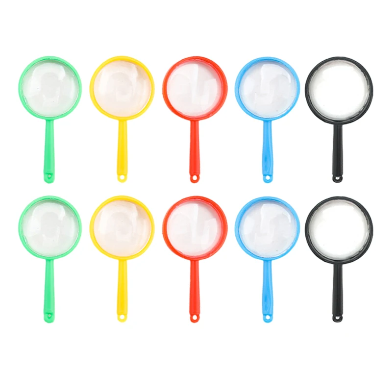 10/20/50 Uds Mini lupa herramientas de observación para niños uso escolar al aire libre suministros científicos portátil de mano TMZ