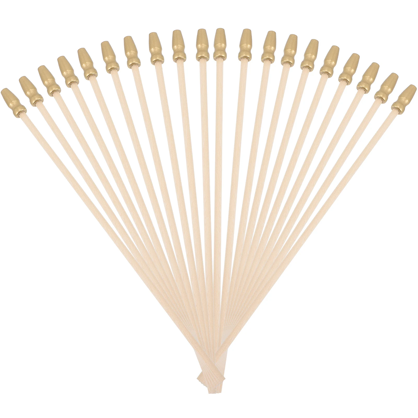 20Pcs Wooden Flag Pole for Handheld Flag Festive Events DIY Decoration Wear-Resistant Delicate Flagpole Kit Office Accessory