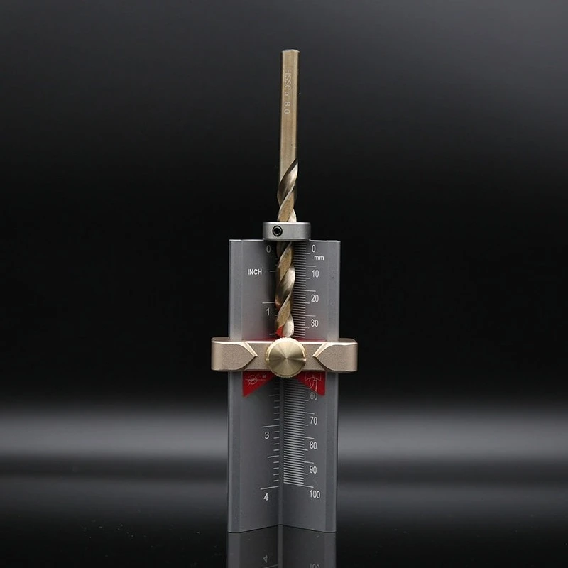 

Multifunctional Woodworking Drill Bit Height Gauge and Angle Measuring Instrument