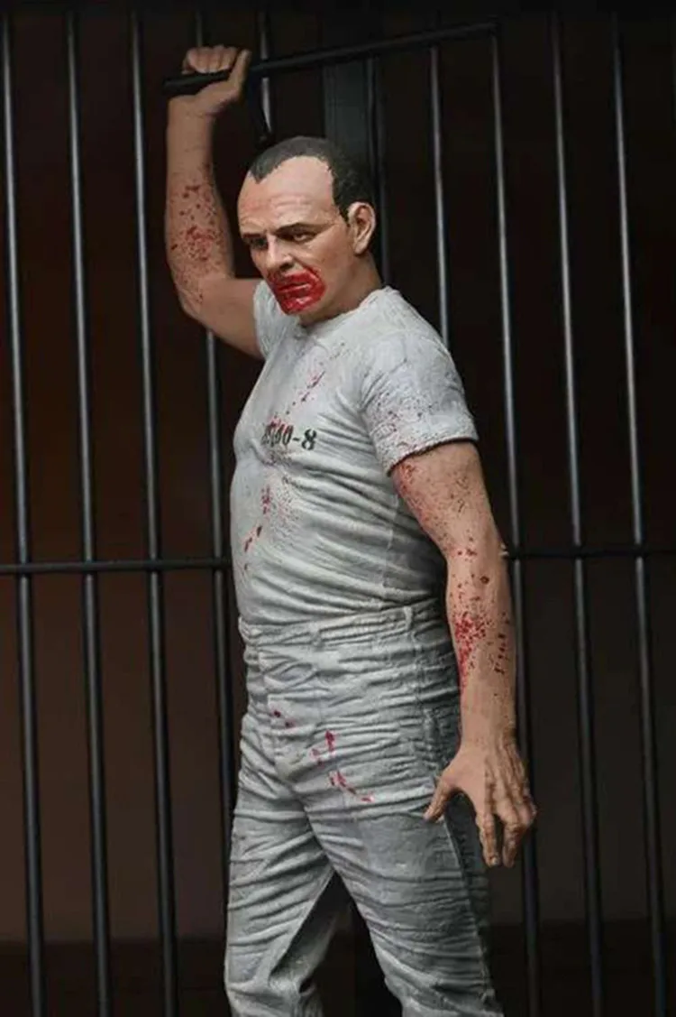 Figurka NECA The Silence Of The Lambs Hannibal Lecter Jailbroken Figurka Akcji Model Zabawka Ruchome Stawy Lalka Ozdoba na Półkę