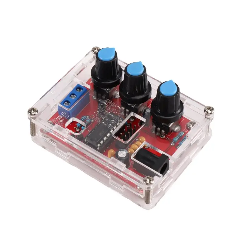 WCS-High Precision XR2206 Function Generator 1Hz-1Mhz Adjustable Sine Square Triangle Wave Signal Output With Enclosure Shell