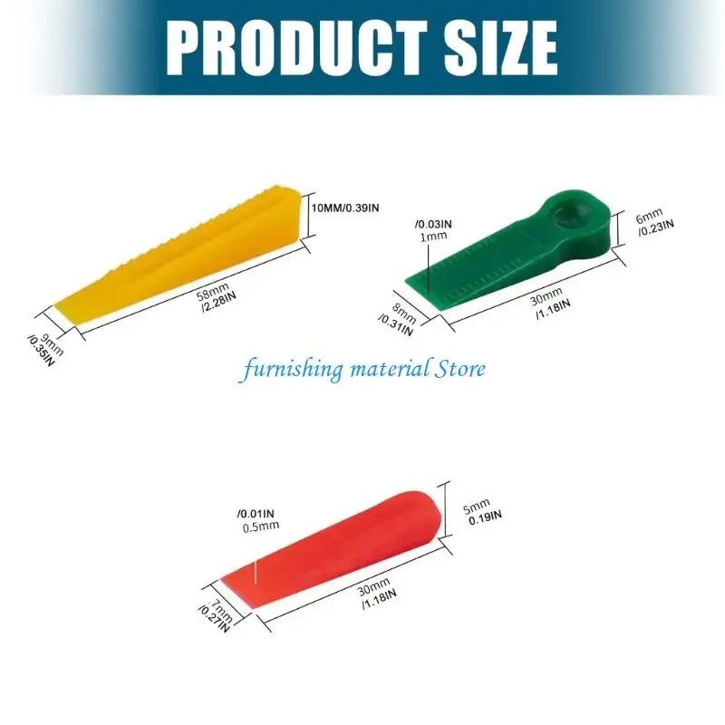 Y5GD 100Pcs Level Wedges Tile Spacers for Flooring Leveler Spacers Leveling System for Elastic Adjustment Ceramic Tile