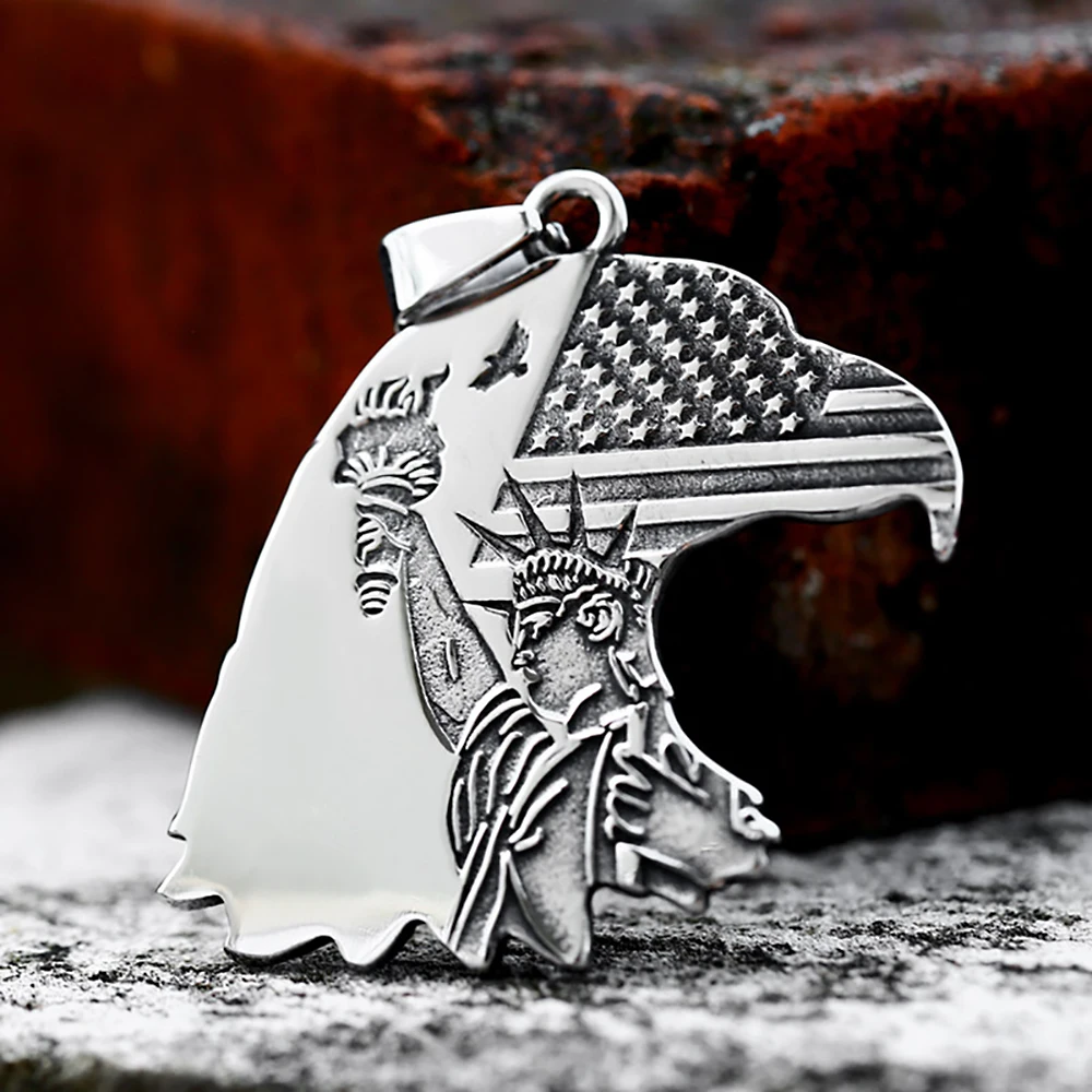 Pendentif Tercel en acier inoxydable tendance pour hommes et femmes, collier punk motard vintage, amulette, bijoux, cadeaux, vente en gros