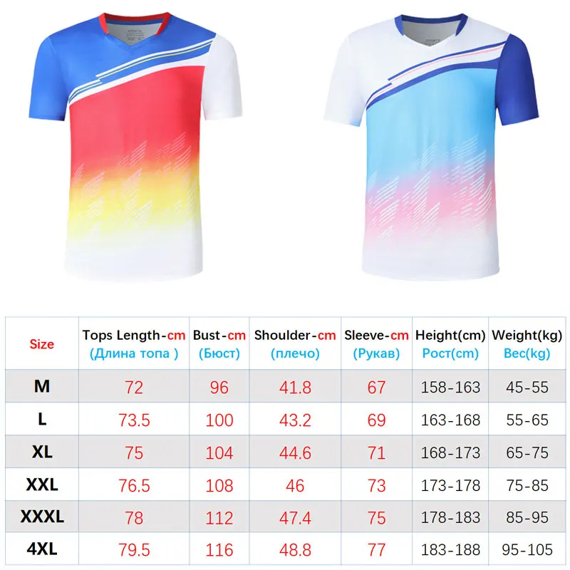 New Summer Tennis Badminton T-shirt V-neck Quick Dry Table Jerseys Outdoor Sports Running Training Men Gym Sportswear Shirts