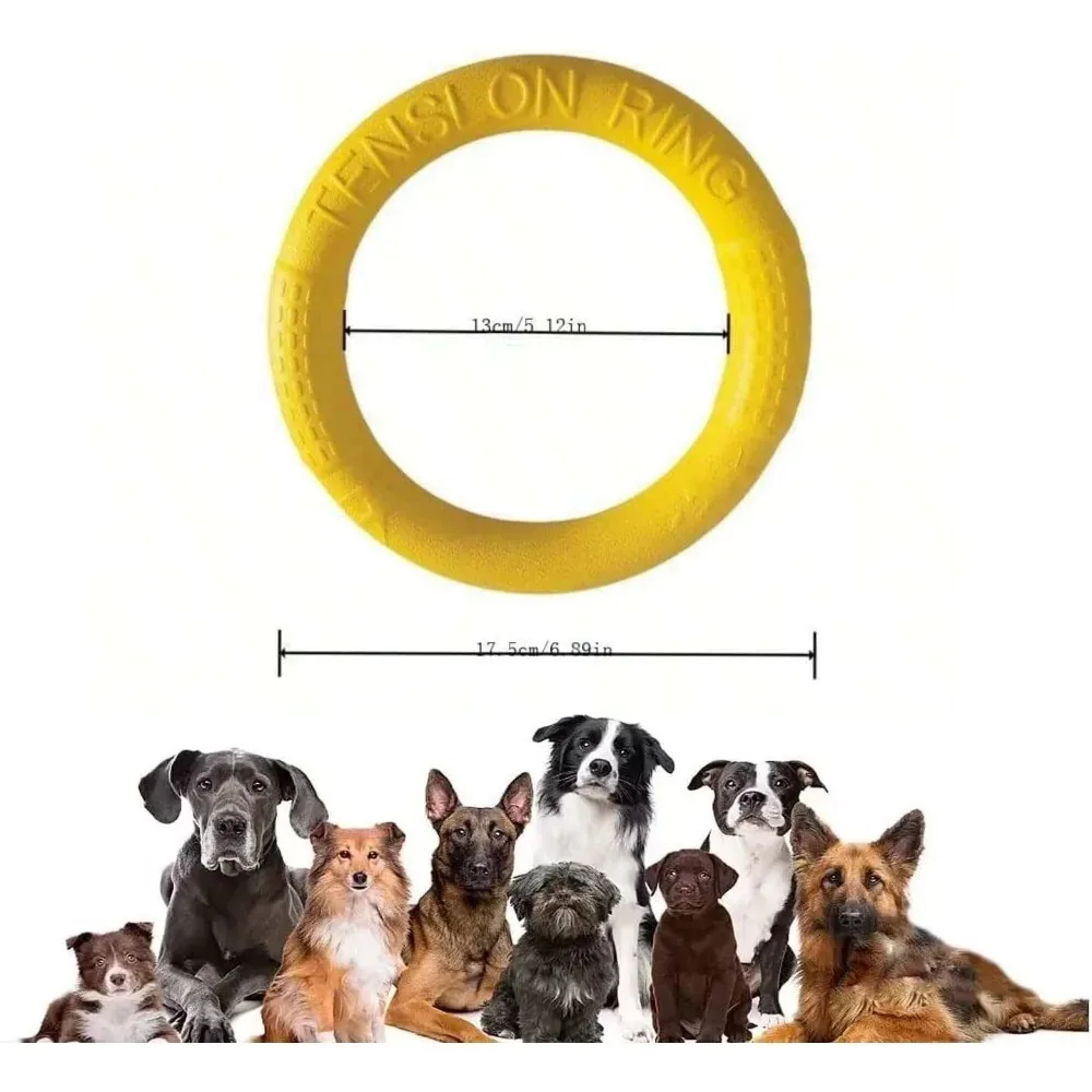 Dog Ring Toys Indestructible Chewing Flying Floating Training Tools Fetch for Small Medium Large Dogs Throwing Catching Flying image 5