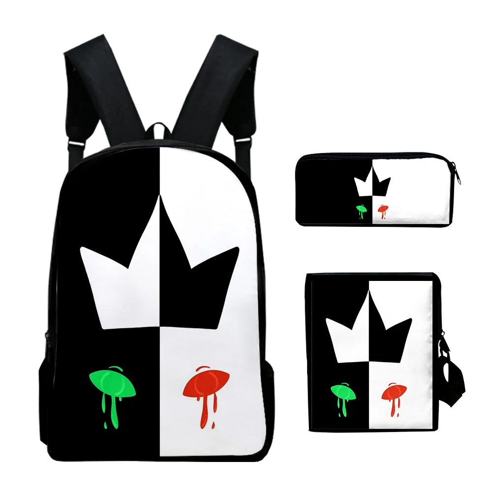 2026 Hip Hop Classic Ranboo 3pcs/Set Backpack 3D Print Student Large Capacity Backpack Travel Laptop Daypack Shoulder Bag Pencil