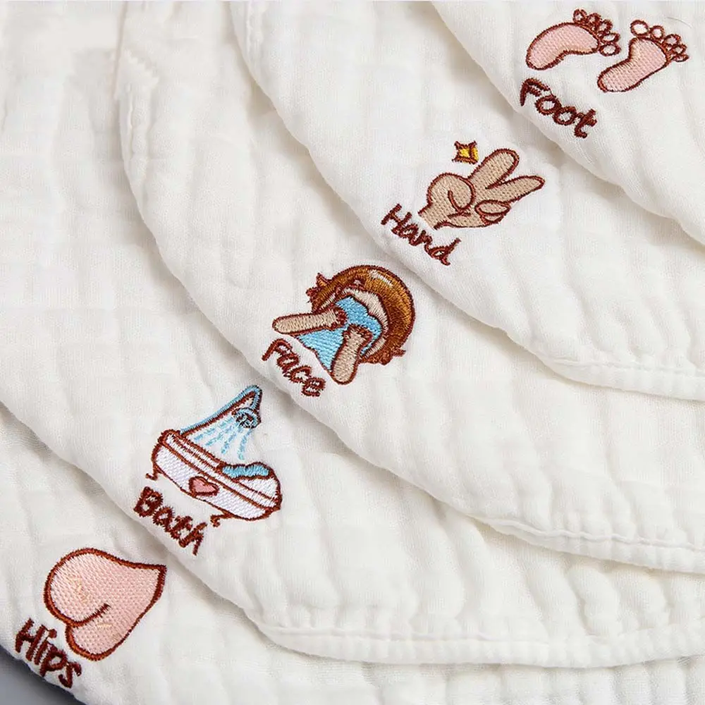 Children Wipe Towels Soft Hip Cotton Newborn Cartoon Baby Mouth Bath Towel Saliva Towels Handkerchief Face Towel