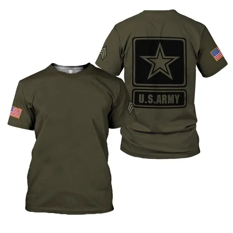 

US Army T Shirt Streetwear Fashion T Shirts Men Shirt Military Soldier Veteran Haikyuu Graphic Streetwear 3D T-Shirt