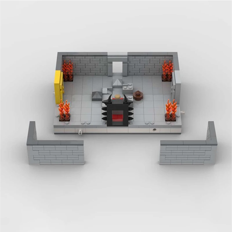 418pcs MOC Modular Basement room 1 Isaaces Modular Buildings Assemble Building Blocks Christmas Gift Educational