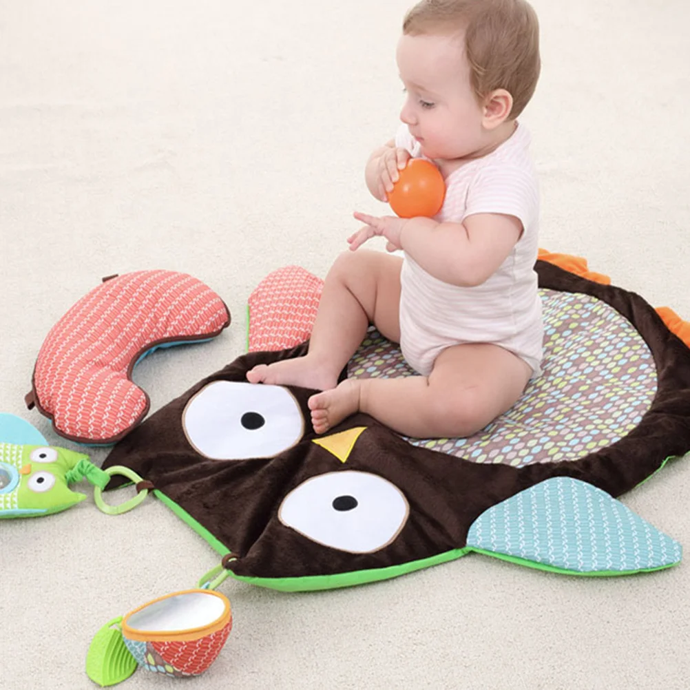 

1 шт., коврик для ползания с совой, детский коврик для скалолазания, нескользящий напольный коврик для упражнений на мышцы младенцев, коврик для здорового роста