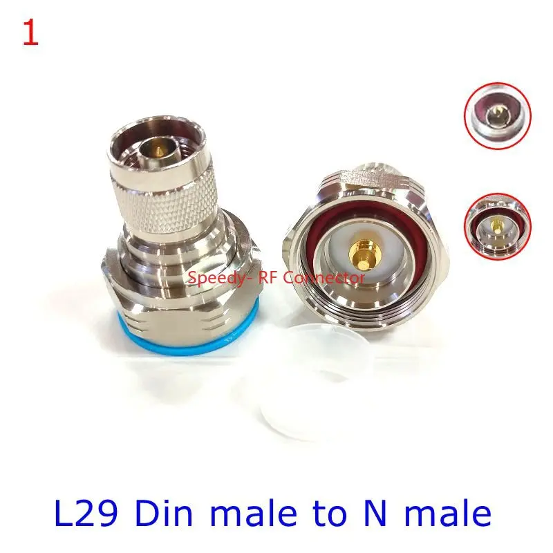 DIN 7/16 L29 Connector 7/16 L29 DIN To L16 N Type Male Female 4hole Flange Water Proof Coax Adapter RF High Quality Brass Copper