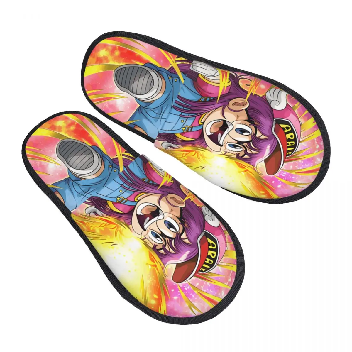 Custom Dr S-Slump Arale Norimaki Soft Memory Foam House Slippers Women Manga Cozy Warm Anti-skid Sole Slipper
