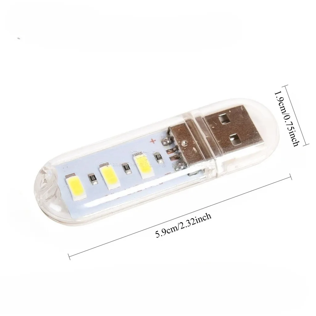 1/5/10PCS USB 야간 조명 휴대용 LED 램프 책 조명 캠핑 노트북을위한 밝은 독서 램프 침실 흰색 따뜻한 야간 조명