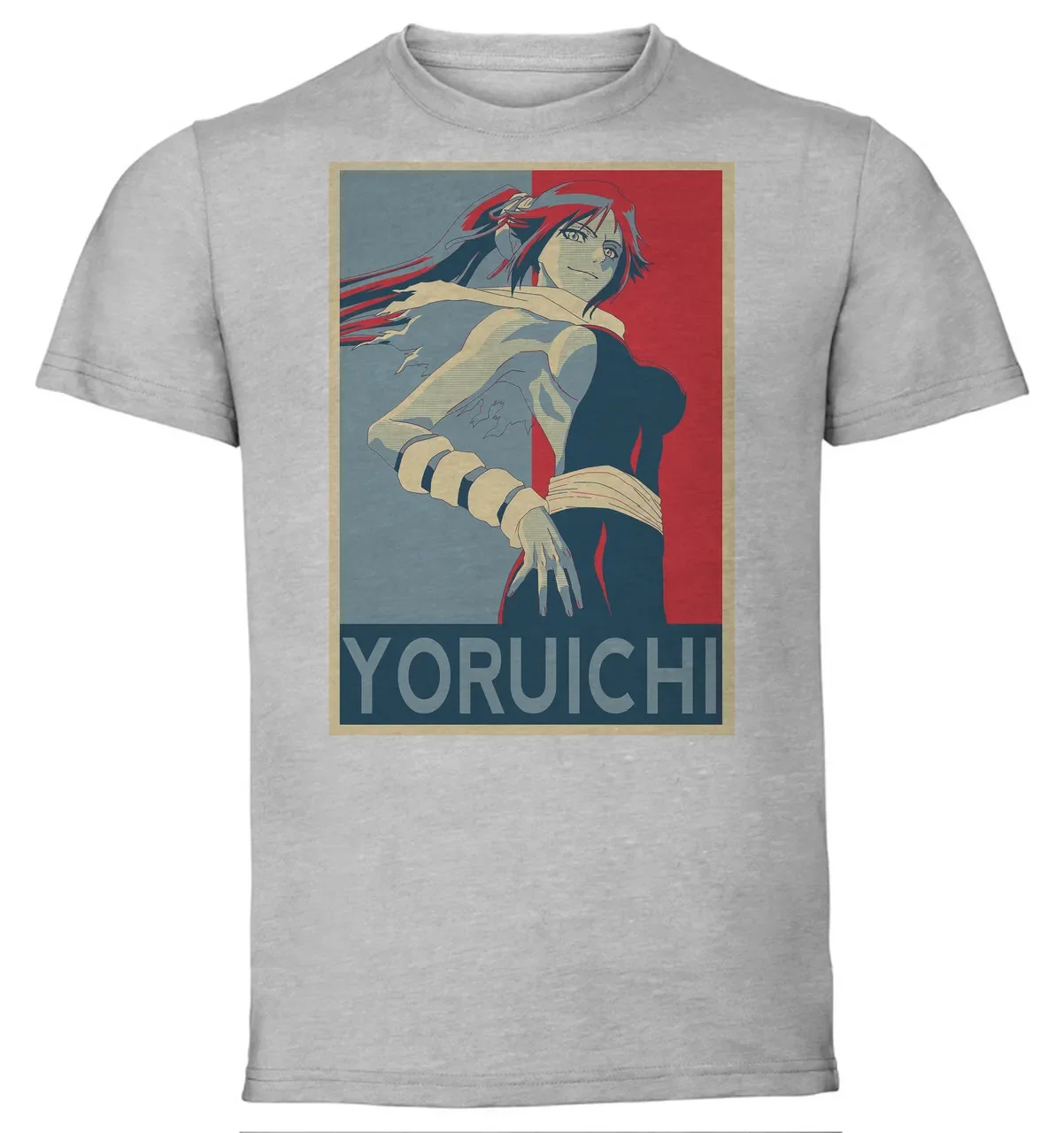 T-Shirt Unisex Grey Propaganda Bleach Yoruichi