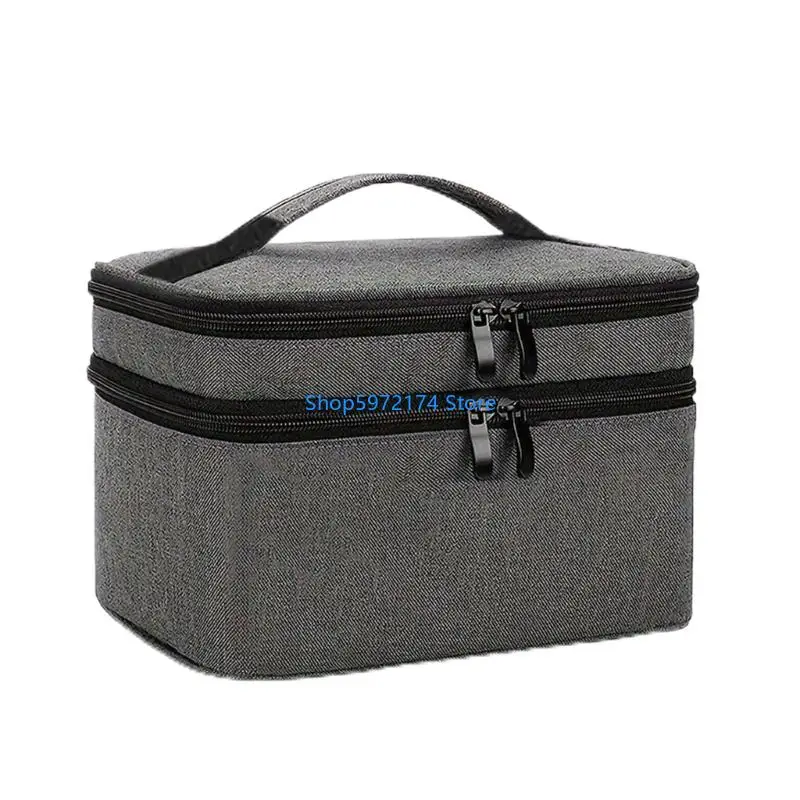 Y3NB Portable Clinical Bag Waterproof 900D Fabric 2Layer Box Compartments Elastic Mesh Pockets for Medicine Storage