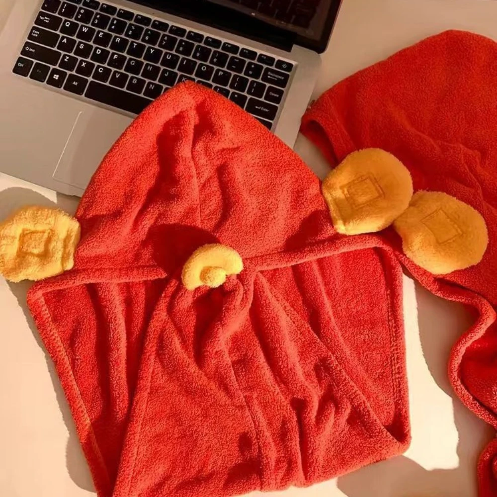 Household Dry Hair Cap Cute Absorbent Quick-drying Bag Head Towel Coral Fleece Soft Girls Shampoo Shower Cap