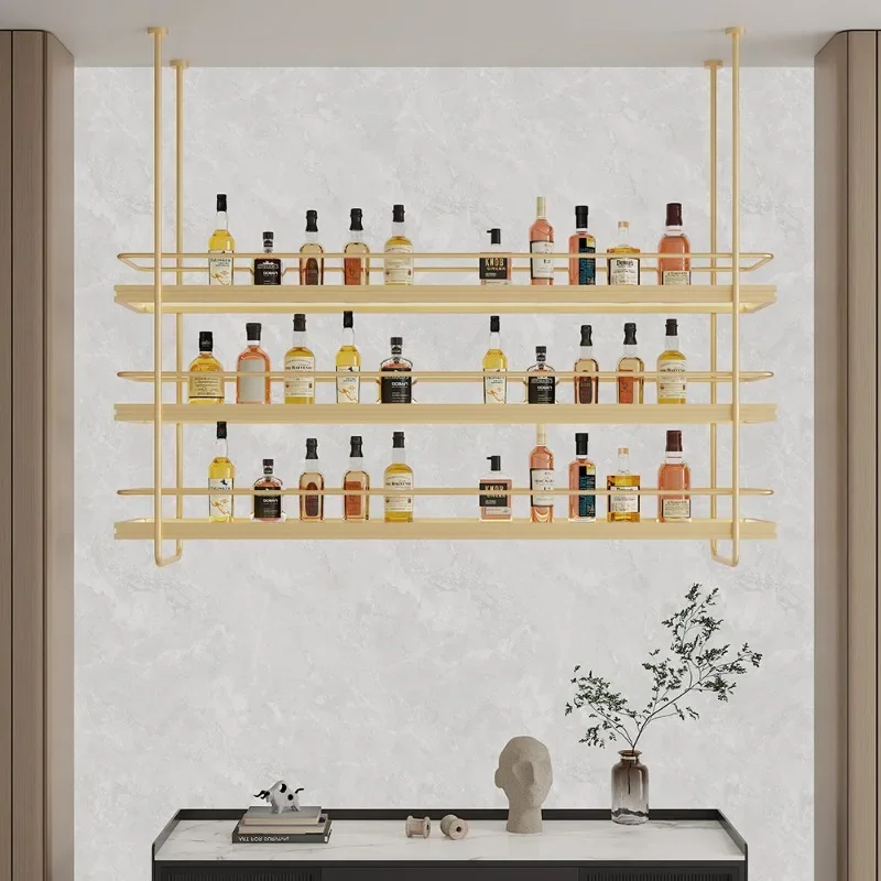 fa·Shelf Kitchen Cabinet Wine Rack Standing Storage Buffet Drinks Bar Cabinet Wine Rack Rustic Metal Vitrina Drinks Furnitures