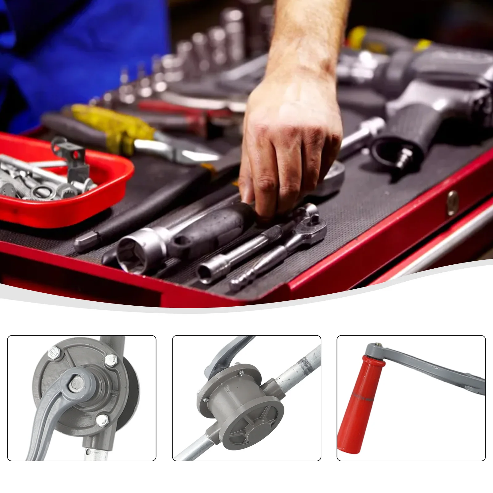 

1pcs Hand Pump Crank Pump Oil Diesel Pump Aluminum Delivery Pump Crank Hand Pump Crank Delivery Pump Tool Accessories Tools
