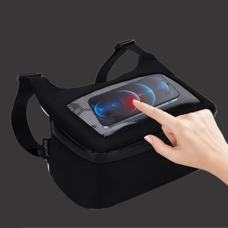 Front Motorcycle Bag Touch Screen Waterproof Cycling Navigation Handlebar Storage Waist Bag For Vespa 150 TMAX 530 560 GTS250