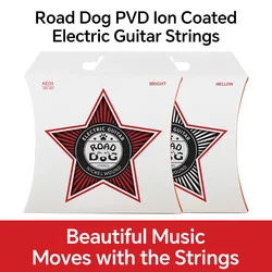 Road Dog Guitar Strings electric guitar - brilliant sound quality strings made of steel for electric guitar coated with nickel