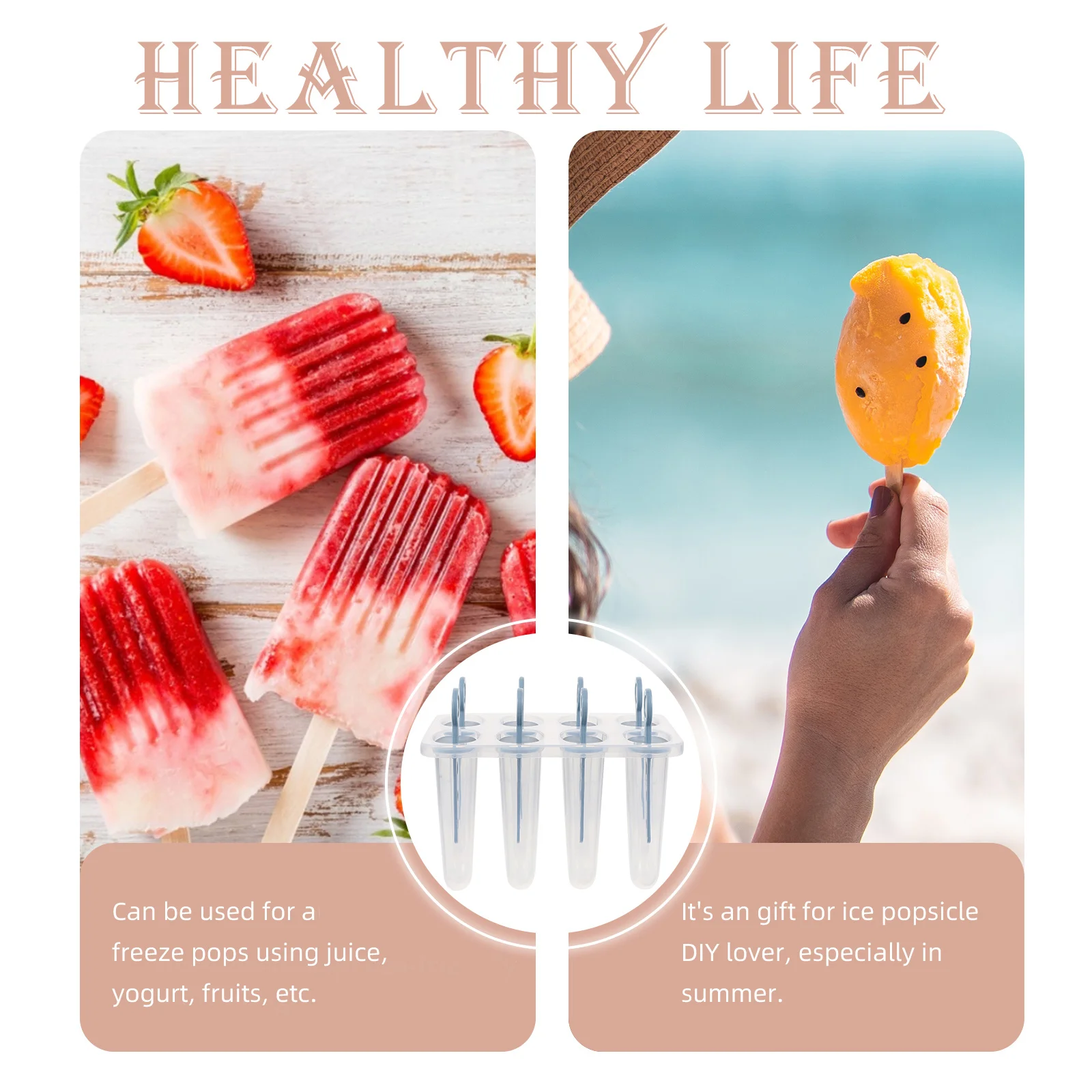 

Ice Cream Mold Popsicle Diy Maker Reusable Food Grade Pp Practical Summer Cooling Tool For Homemade Treats Popsicle Molds