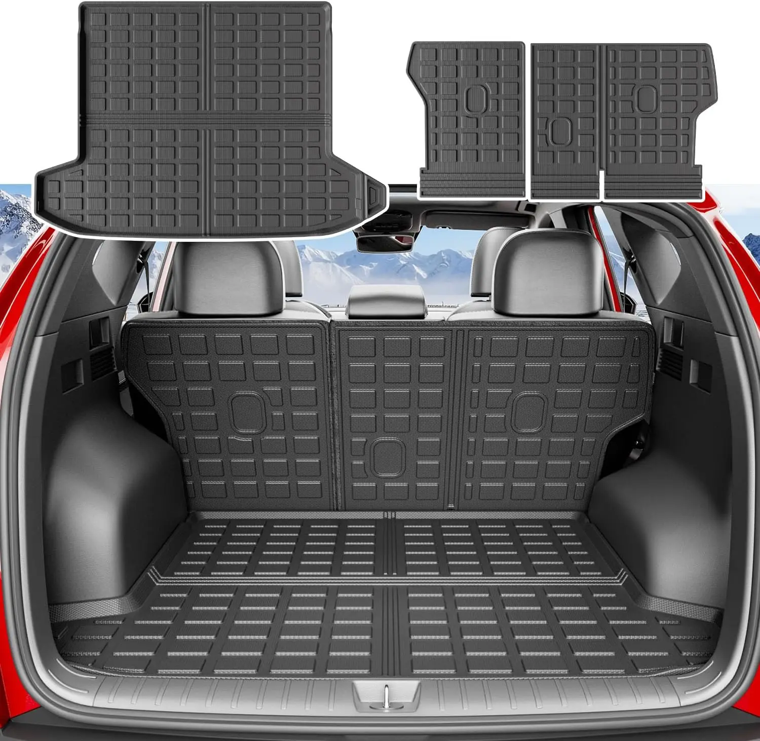 

Коврик для багажника и спинки сидений, совместимый с Tucson 2022-2026, защитный вкладыш для задних сидений, сменные аксессуары, коврик в багажник