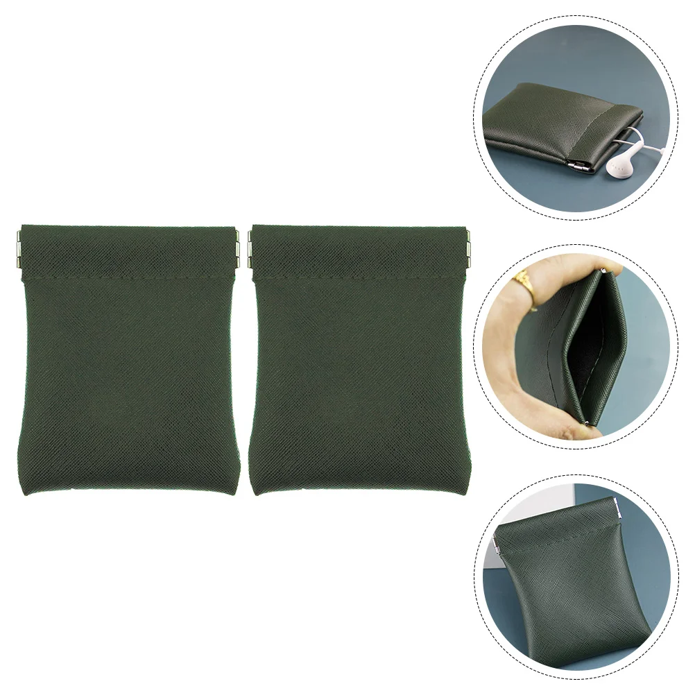 

2 Pcs Coin Purse Wallets for Women Women's Child Mens Small Woman Pouch Car Cards Carrying Kid Mini Japanese Change