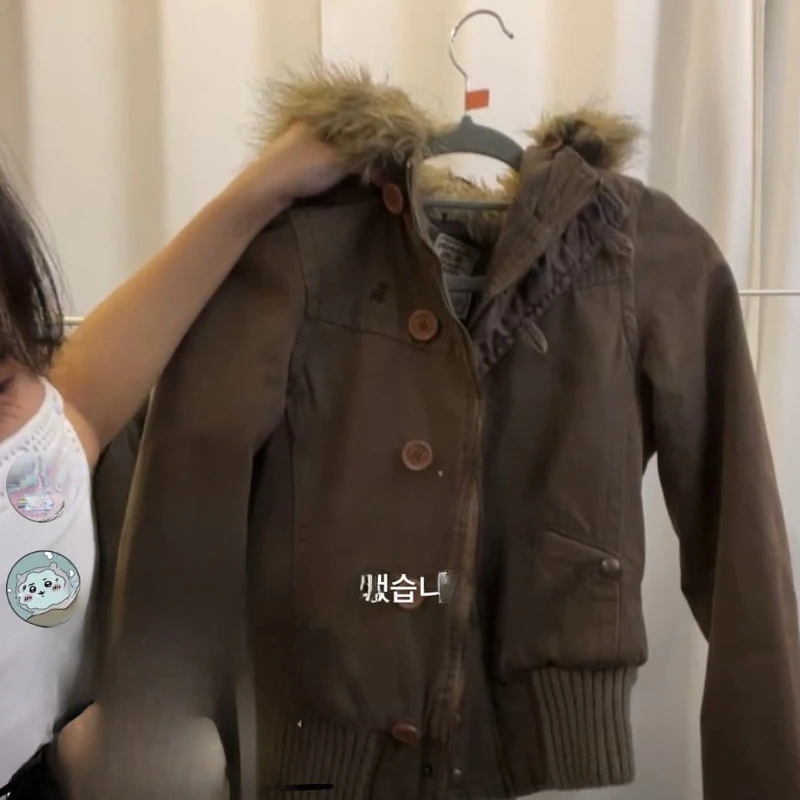 

2025 европейская и американская осенне-зимняя женская утолщенная куртка Y2K, модная и универсальная многофункциональная куртка