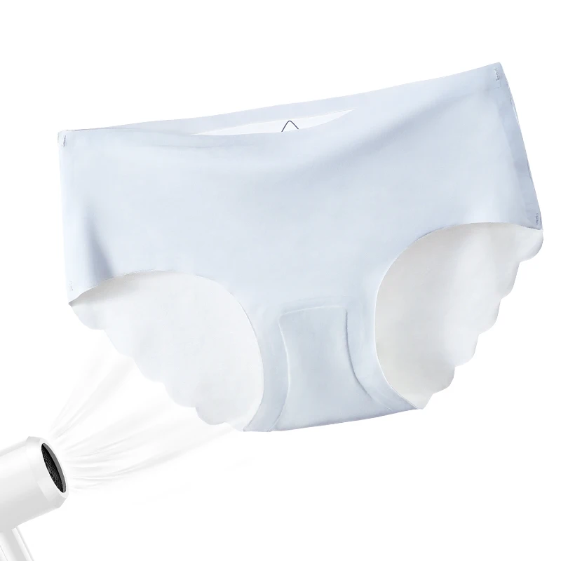 Latex underwear women's mid-waist ice silk seamless summer thin shorts comfortable breathable high spring belly retraction trian