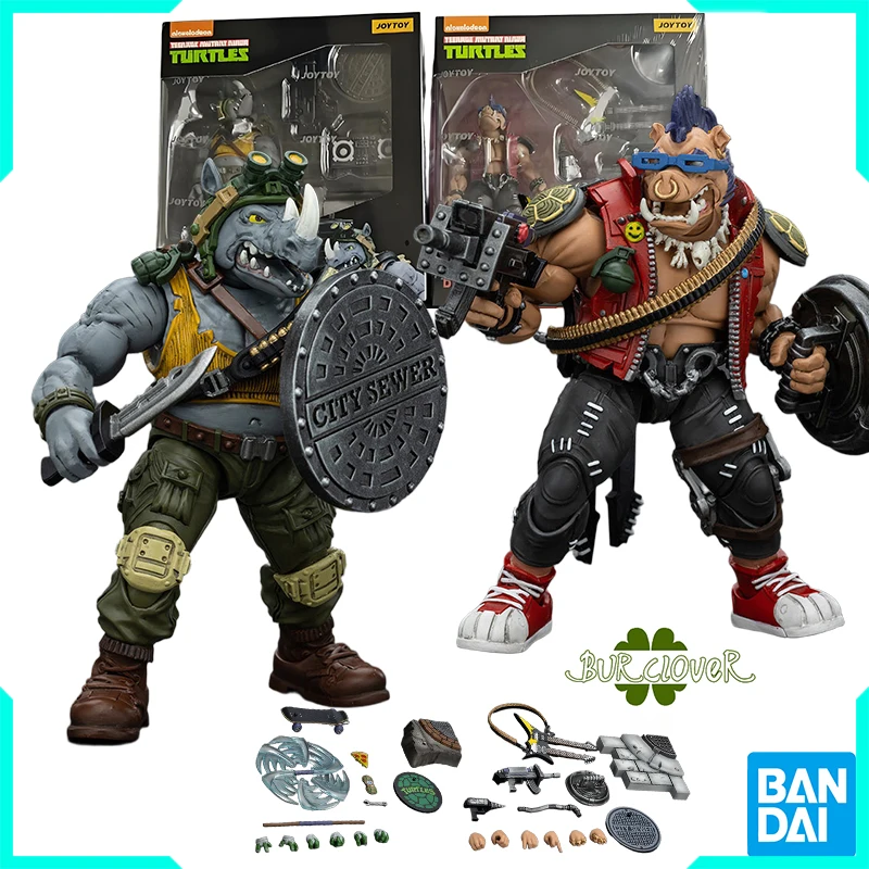 

JOYTOY Original Teenage Mutant Ninja Turtles Anime Figure Beebop Rocksteady Action Figure Toys For Boys /Girls /Kids