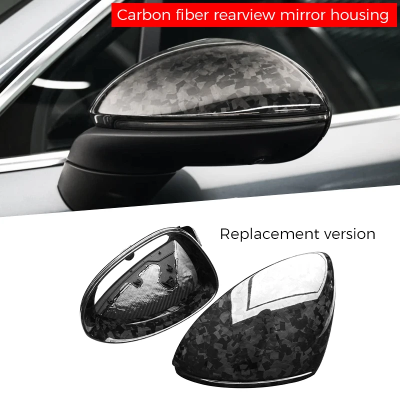 

For Porsche cayenne18-up Car Dry Carbon Fiber Replace Rearview Mirror Cover (RIGHT-hand Drive)