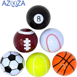 1Pcs Dubbele Golfballen Training Sport Gift Praktijk Driving Range Nieuwigheid Plezier Voor Golfer Childrens Gekleurde Cartoon Leuke Indoor