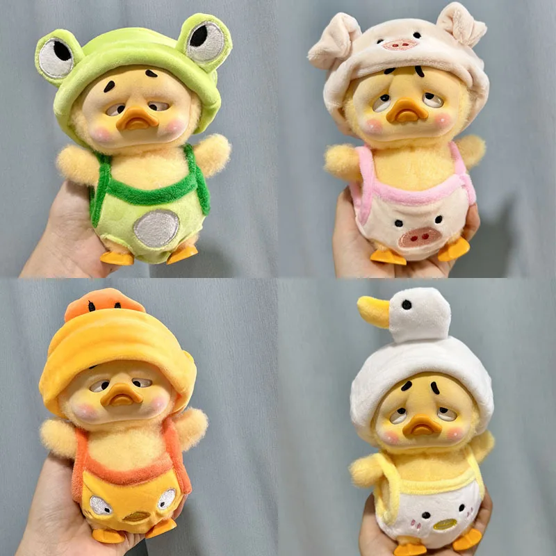 

15cm Annoying Duck Clothes Cute Mini Plush Doll's Outfit Accessories Small Vest Turtle Frog Headgear 2pc Set Dolls Fans Gift