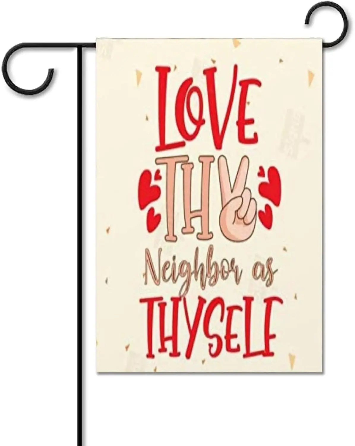 VINMEA Garden Flag Love Thy Neighbor As Thyself Decorative Double Sided Polyester Home Welcome Flag 15