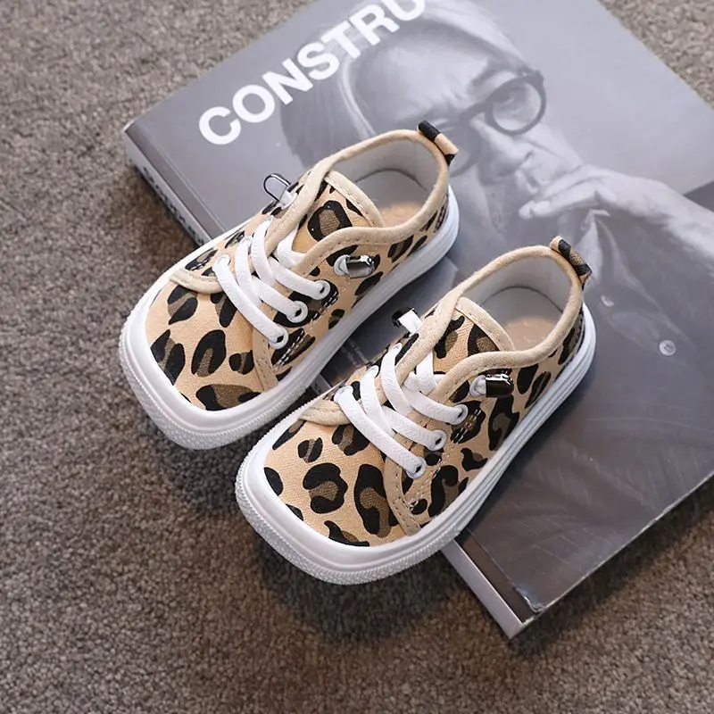 2-11Years Old Girls Shoes Boy's Leisure Shoe Children's Canvas Shoes Leopard print Kids Casual Sport Shoes for Kindergarten