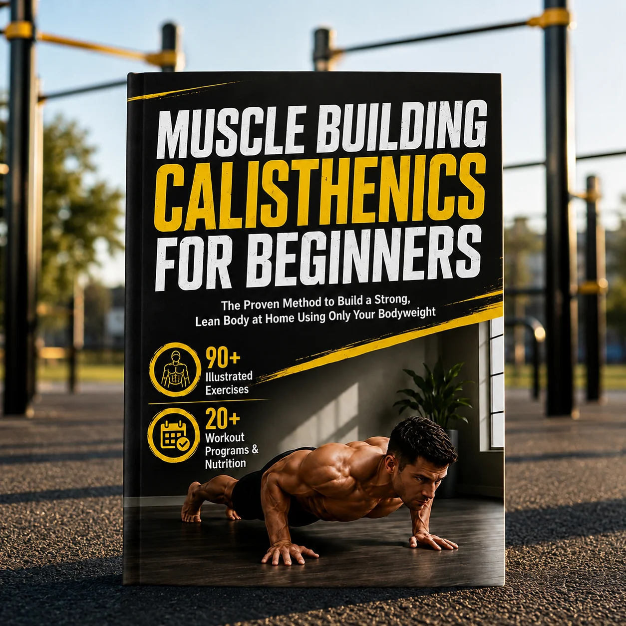 A4 Selbstgewichts-Fitness-Trainingsanleitung, Übungshandbuch für Anfänger für Muskelaufbau und -formung zu Hause und im Freien