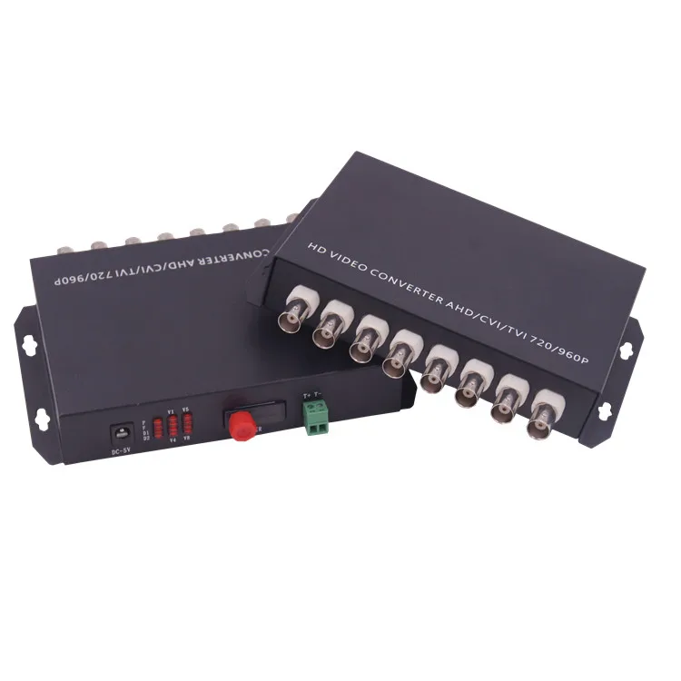 hit product720P 960P 8 Channel HD CVI/AHD/TVI Coaxial BNC Extender 20km Fiber Optic Video Converter RS485 FC 1-32 Channel