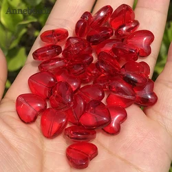 12mm Red Czech Lampwork Crystal Glass Beads Loose Heart Spacer For Jewelry Making Diy Needlework Bracelet Necklace Accessories