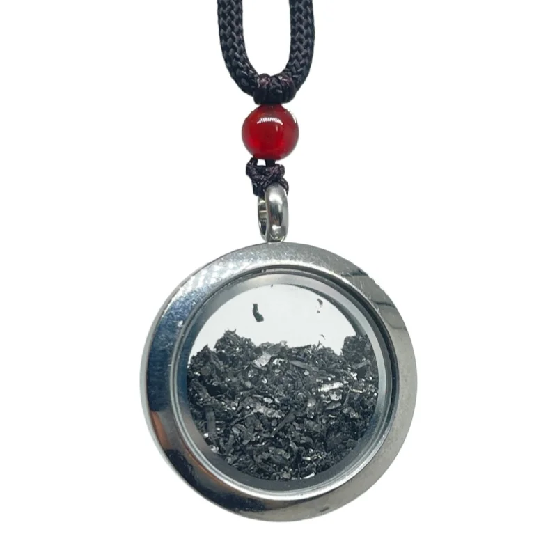 Authentic Muonionalusta Iron Meteorite Necklace  Glass Vial with Meteorite Fragments Fine Meteorite Collection Piece LK458