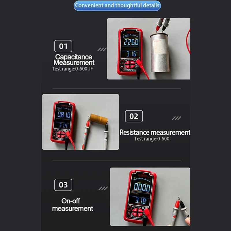 Digital Multimeter Automatic Professional 6000 Counts AC DC voltage Tester Ohm Current Ammeter With Bracket Multimeter Digital