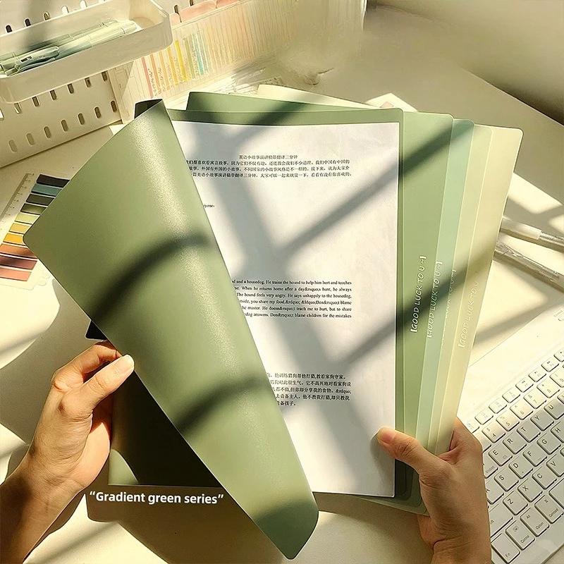 Aesthetic Resume Portfolio Gradient Color Thick Plastic A4 Folder Rotating Clip Elegant Swing ArmDocument Presentation Holder