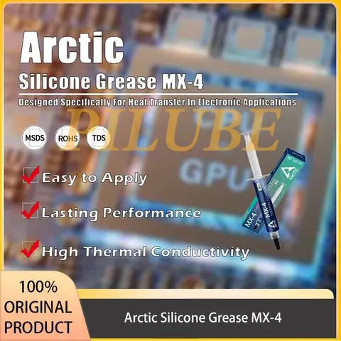 Grasa de silicona Arctic MX-4 para una transferencia de calor eficiente y una solución de enfriamiento a largo plazo Producto original