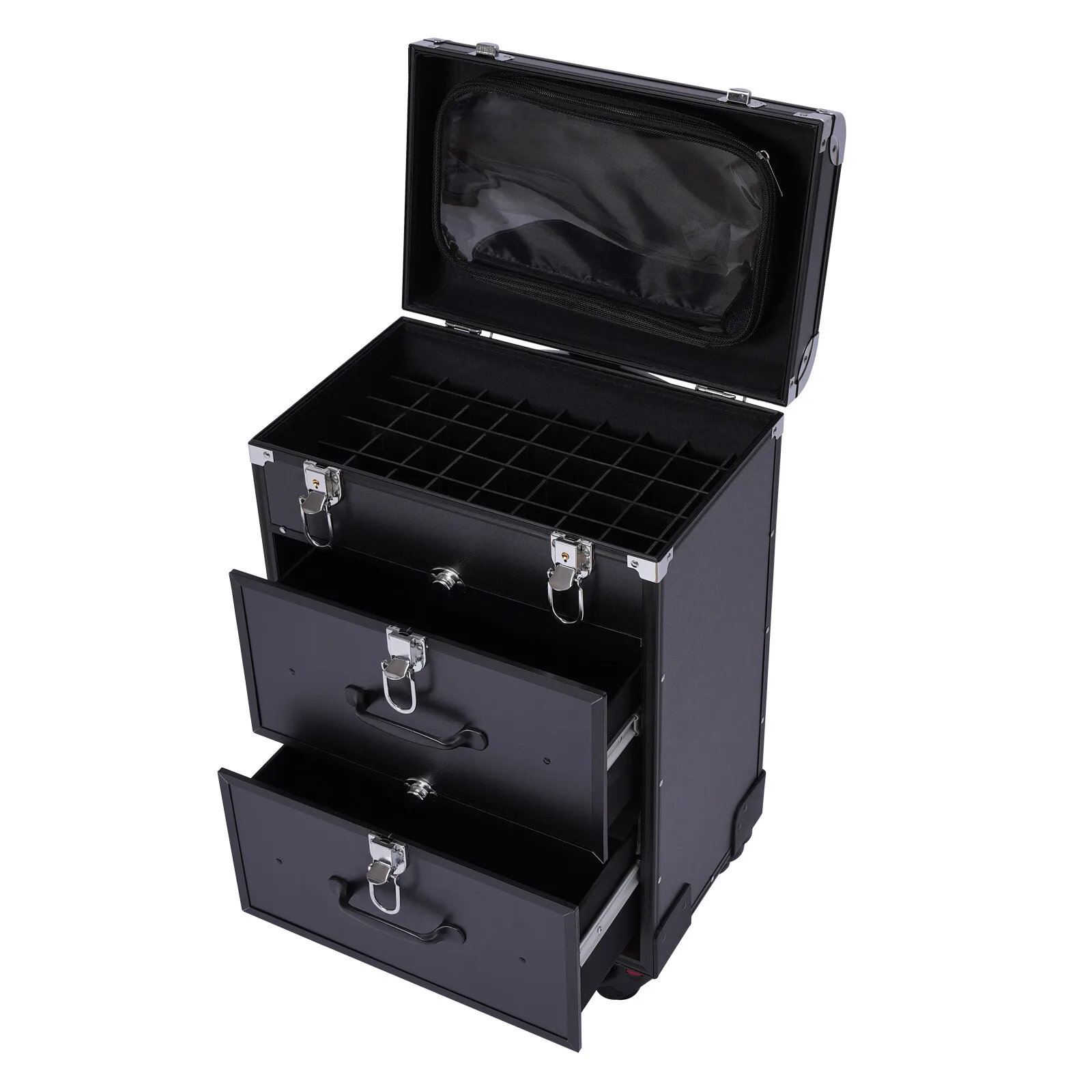 

Professional Rolling Makeup Train Case Cosmetic Trolley Makeup Storage Organizer