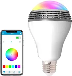LED RGB Bluetooth Music Bulb, Color Changing Light with Remote Control for Bathroom, Living Room & Party